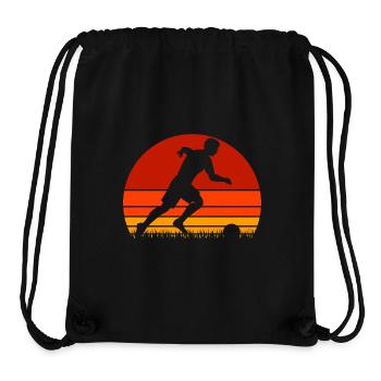 Joueurs de football - Sac à cordon recyclé Stanley/Stella - noir - Devant