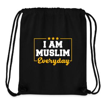 Muslim Islam Moslem Muslima Eid Mubarak - Stanley/Stella recycelter Gym Bag - Schwarz - Vorne