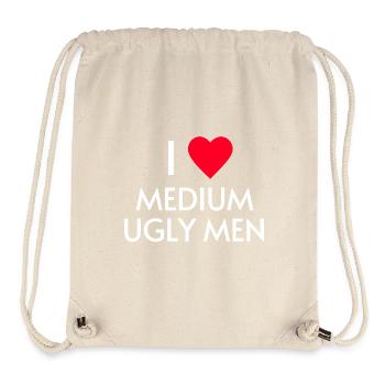 I love medium ugly men - Stanley/Stella Recycled Gym Bag - natural - Front