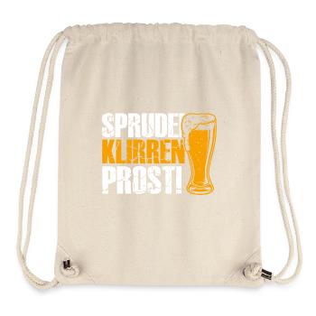 Sprudel Klirren Prost, Fun, Spaß, Happy, Humor, - Stanley/Stella recycelter Gym Bag - Naturweiß - Vorne