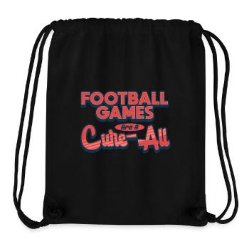 Football Games Are A Cure-All Statement - Stanley/Stella Recycled Gym Bag - black - Front