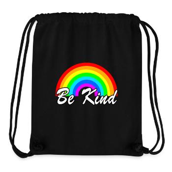 Sei freundlich Autismus-Bewusstsein Regenbogen Wähle Freundlichkeit - Stanley/Stella recycelter Gym Bag - Schwarz - Vorne