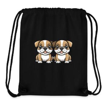 Bulldog Dog Comic - Stanley/Stella Recycled Gym Bag - black - Front