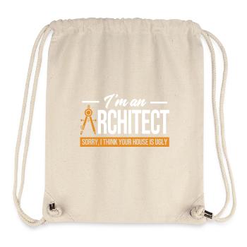architecte - Sac à cordon recyclé Stanley/Stella - blanc naturel - Devant
