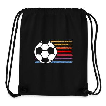 Joueur de football Football - Sac à cordon recyclé Stanley/Stella - noir - Devant