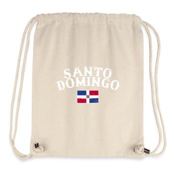 Santo Domingo Dom Rep Vintage Drapeau Dominicain - Sac à cordon recyclé Stanley/Stella - blanc naturel - Devant