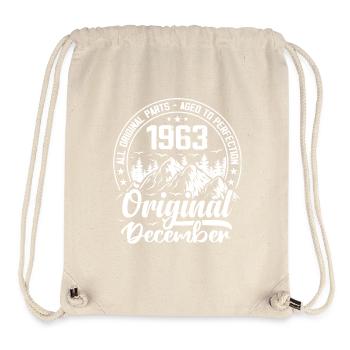 Dezember 1963 Original 61 Jahre altes Geburtstagsgeschenk - Stanley/Stella recycelter Gym Bag - Naturweiß - Vorne