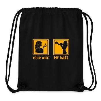 Boxende Ehefrau Frau - Stanley/Stella recycelter Gym Bag - Schwarz - Vorne