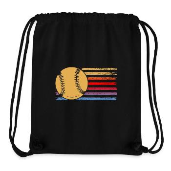 Baseballspieler Baseball - Stanley/Stella recycelter Gym Bag - Schwarz - Vorne