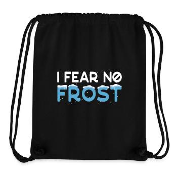 Eau glacée I Fear No Frost idée cadeau - Sac à cordon recyclé Stanley/Stella - noir - Devant