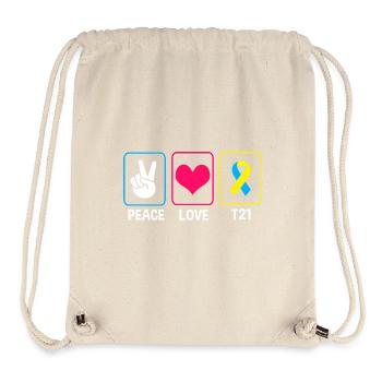 Down Syndrom - Stanley/Stella recycelter Gym Bag - Naturweiß - Vorne