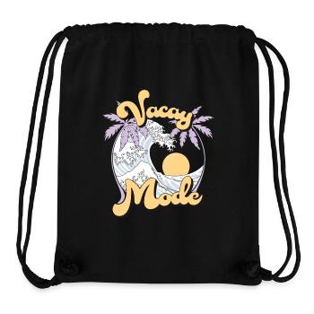 Vacay Mode Sommer Urlaub Palmen Wellen Retro - Stanley/Stella recycelter Gym Bag - Schwarz - Vorne