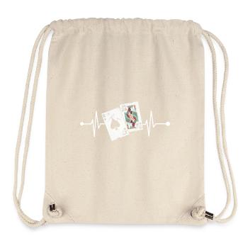 Blackjack Black Jack Herzschlag - Stanley/Stella recycelter Gym Bag - Naturweiß - Vorne