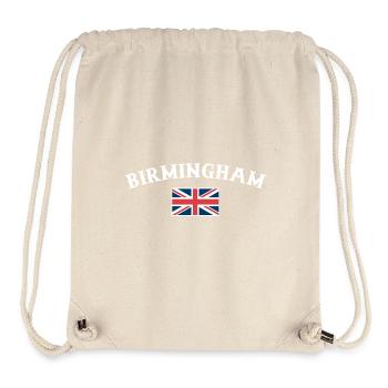 Birmingham Grande-Bretagne Drapeau britannique - Sac à cordon recyclé Stanley/Stella - blanc naturel - Devant