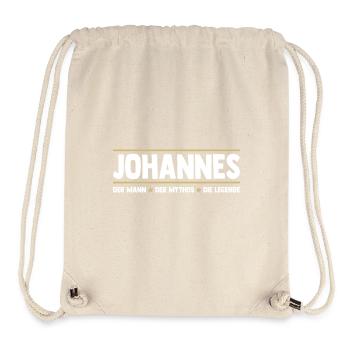 Johannes - Sac à cordon recyclé Stanley/Stella - blanc naturel - Devant