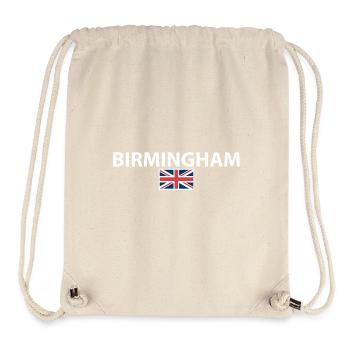 Birmingham Grande-Bretagne Drapeau britannique - Sac à cordon recyclé Stanley/Stella - blanc naturel - Devant