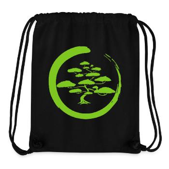 Arbre du Japon vert - Sac à cordon recyclé Stanley/Stella - noir - Devant