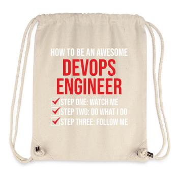 DevOps Ingenieur Motivation Zitat T-Shirt - Stanley/Stella recycelter Gym Bag - Naturweiß - Vorne