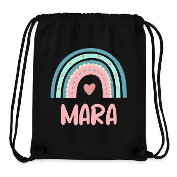 Mara Name Regenbogen Baby - Stanley/Stella recycelter Gym Bag - Schwarz - Vorne