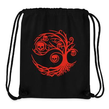 Roter Baum mit Totenköpfen - Stanley/Stella recycelter Gym Bag - Schwarz - Vorne