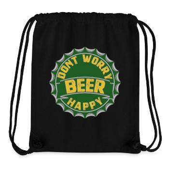 DONT WORRY BEER HAPPY - Stanley/Stella recycelter Gym Bag - Schwarz - Vorne