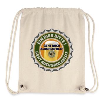 UNE BIÈRE S’IL VOUS PLAÎT Bouchons de bouteilles Tapis de bière - Sac à cordon recyclé Stanley/Stella - blanc naturel - Devant