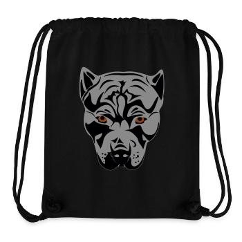 Pittbull Head Design Graphique - Sac à cordon recyclé Stanley/Stella - noir - Devant