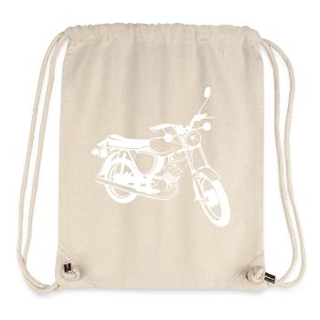 Simson S51 Mobylette Légende Illustration Moto RDA - Sac à cordon recyclé Stanley/Stella - blanc naturel - Devant