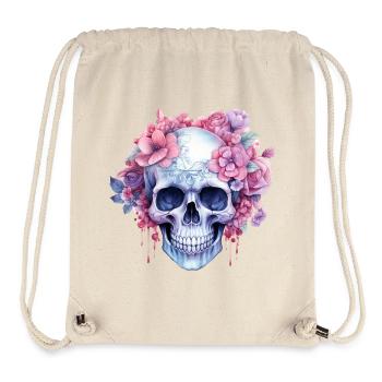 Gothic Design - pastel flower skeleton - Stanley/Stella Recycled Gym Bag - natural - Front