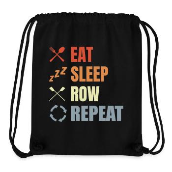 Essen Schlafen Rudern Wiederholen - Stanley/Stella recycelter Gym Bag - Schwarz - Vorne