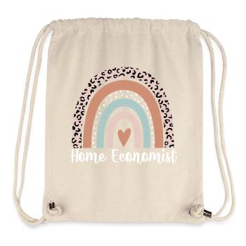 Home Economist Rainbow Leopard Funny Home - Stanley/Stella Recycled Gym Bag - natural - Front