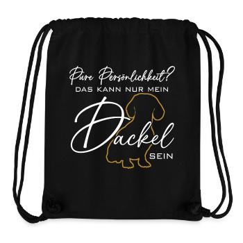 Mein Dackel ist die pure Persönlichkeit - Stanley/Stella recycelter Gym Bag - Schwarz - Vorne
