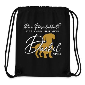 Mein Dackel ist die pure Persönlichkeit - Stanley/Stella recycelter Gym Bag - Schwarz - Vorne