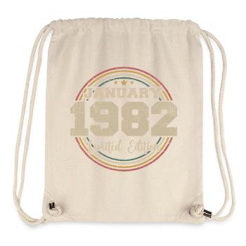 Die Legenden wurden im Januar 1982 geboren - Stanley/Stella recycelter Gym Bag - Naturweiß - Vorne