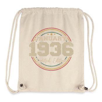 The legends were born in January 1936 - Stanley/Stella Recycled Gym Bag - natural - Front