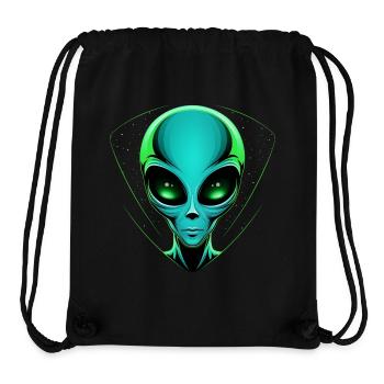 Grüner Alien Kopf – Außerirdische UFO Weltall - Stanley/Stella recycelter Gym Bag - Schwarz - Vorne