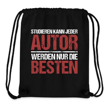 Anyone can study; Authors are the best - Stanley/Stella Recycled Gym Bag - black - Front