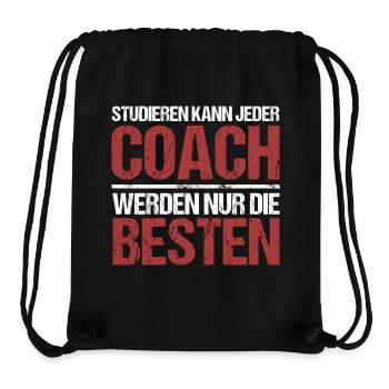 Anyone can study; Coaches are the best - Stanley/Stella Recycled Gym Bag - black - Front