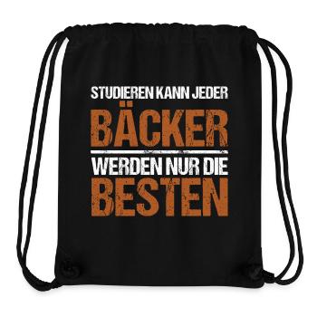 Studieren kann jeder - Bäcker Edition - Stanley/Stella recycelter Gym Bag - Schwarz - Vorne