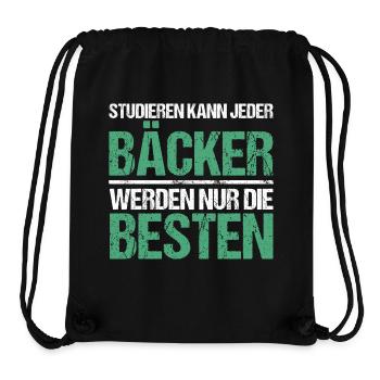 Tout le monde peut étudier - Bäcker Edition - Sac à cordon recyclé Stanley/Stella - noir - Devant