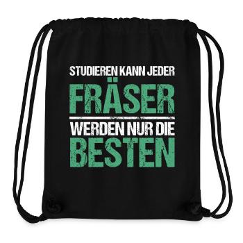 Studieren kann jeder - Fräser Edition - Stanley/Stella recycelter Gym Bag - Schwarz - Vorne