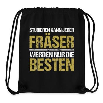 Tout le monde peut étudier - Édition fraise - Sac à cordon recyclé Stanley/Stella - noir - Devant