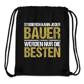 Studieren kann jeder - Bauer Edition - Stanley/Stella recycelter Gym Bag - Schwarz - Vorne