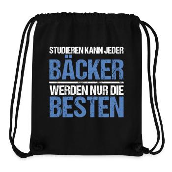 Tout le monde peut étudier - Bäcker Edition - Sac à cordon recyclé Stanley/Stella - noir - Devant