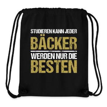 Tout le monde peut étudier - Bäcker Edition - Sac à cordon recyclé Stanley/Stella - noir - Devant