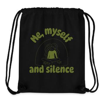 Me, myself and silence - Stanley/Stella recycelter Gym Bag - Schwarz - Vorne