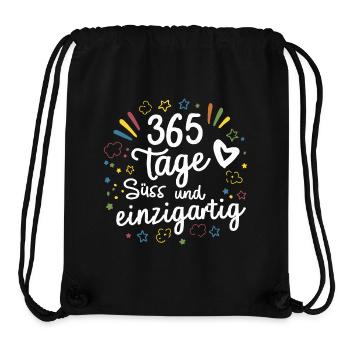 1. Geburtstag Geschenkidee 1 Jahr alt - Stanley/Stella recycelter Gym Bag - Schwarz - Vorne