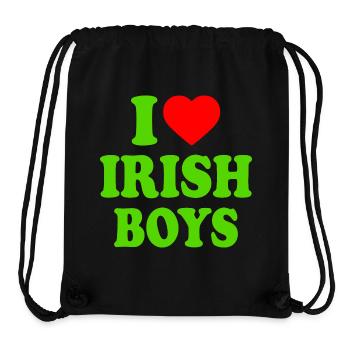 I love irish boys - Stanley/Stella Recycled Gym Bag - black - Front