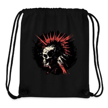 "Rebellion Resonance" - Punk Skull Inferno - Stanley/Stella recycelter Gym Bag - Schwarz - Vorne
