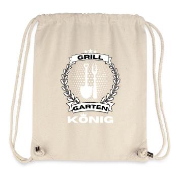 Grill papa jardin cadeau grillades barbecue king - Sac à cordon recyclé Stanley/Stella - blanc naturel - Devant
